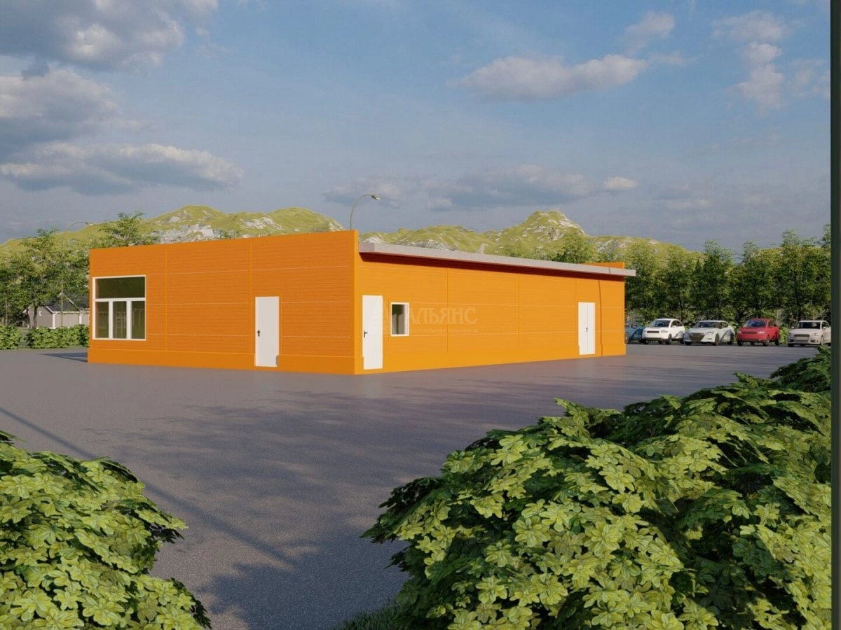 3D визуализация Проект павильона из сэндвич-панелей - фото 4