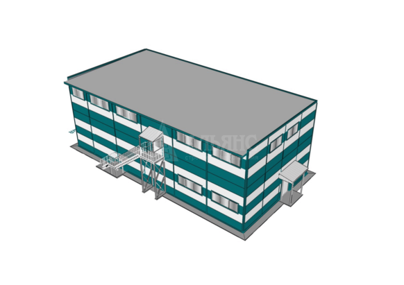 3D визуализация Торговый Центр из сэндвич-панелей - фото 8