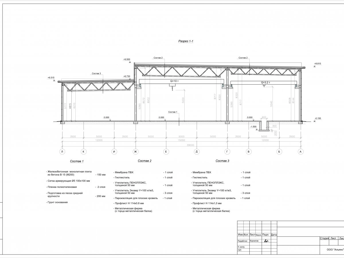 Планировка Проект СТО из сэндвич-панелей -  фото 2