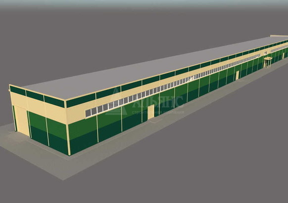 3D визуализация Производственное здание из сэндвич-панелей - фото 14