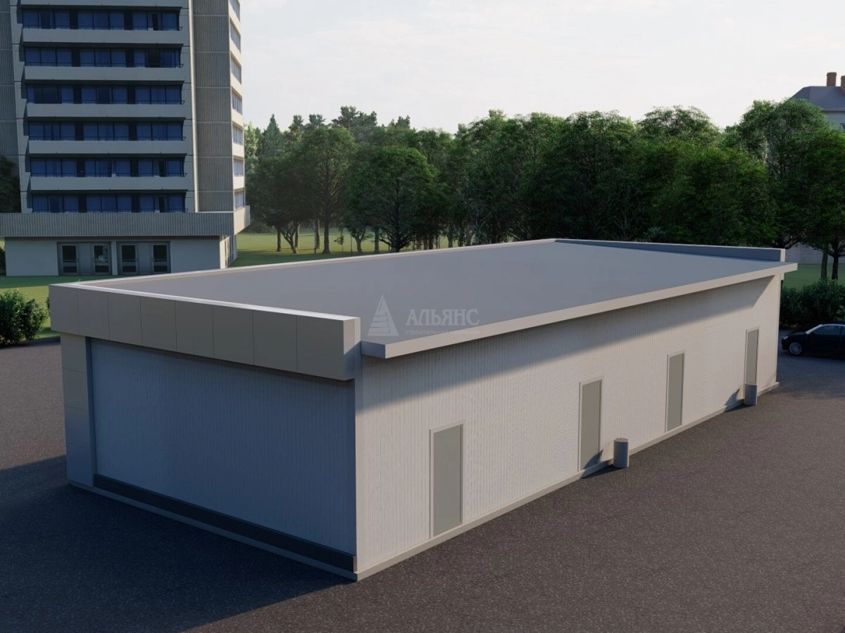 3D визуализация Магазины, ТЦ из сэндвич-панелей, павильоны из сэндвич панелей - фото 3