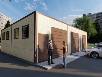 Гараж из сэндвич-панелей