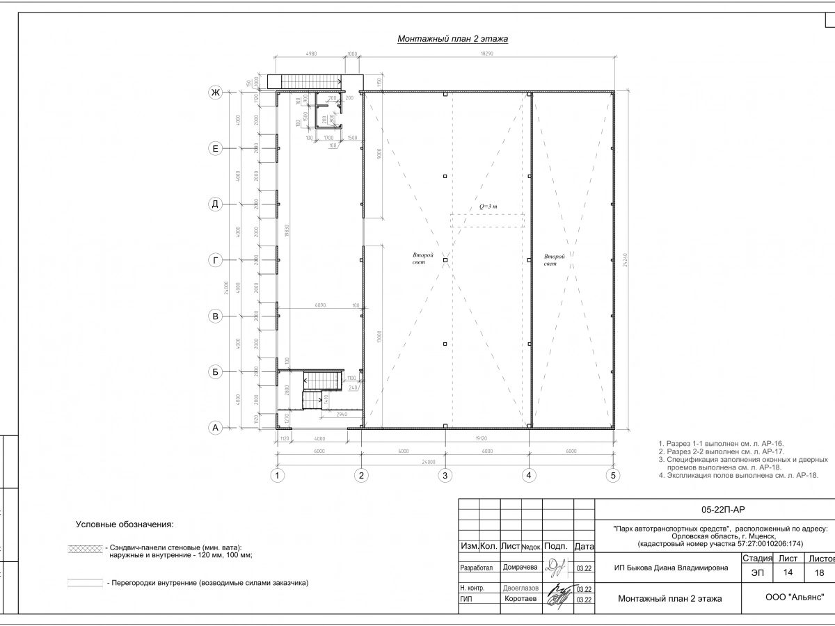 Планировка СТО с АБК из сэндвич-панелей -  фото 17