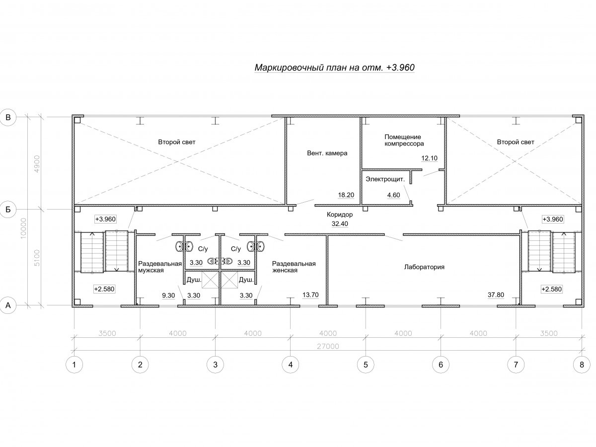 Планировка Административно-бытовой комплекс из сэндвич-панелей -  фото 3