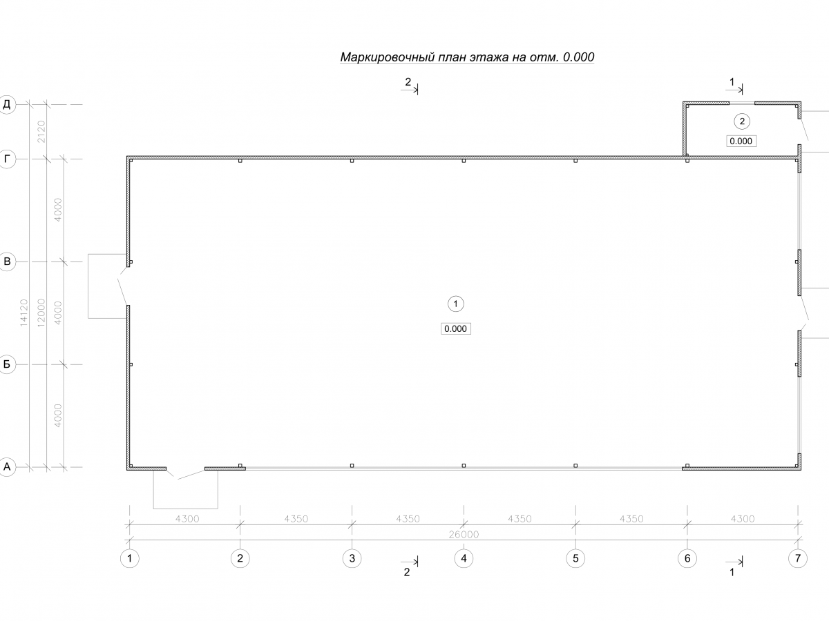 Планировка Административно-офисное здание из сэндвич-панелей -  фото 1