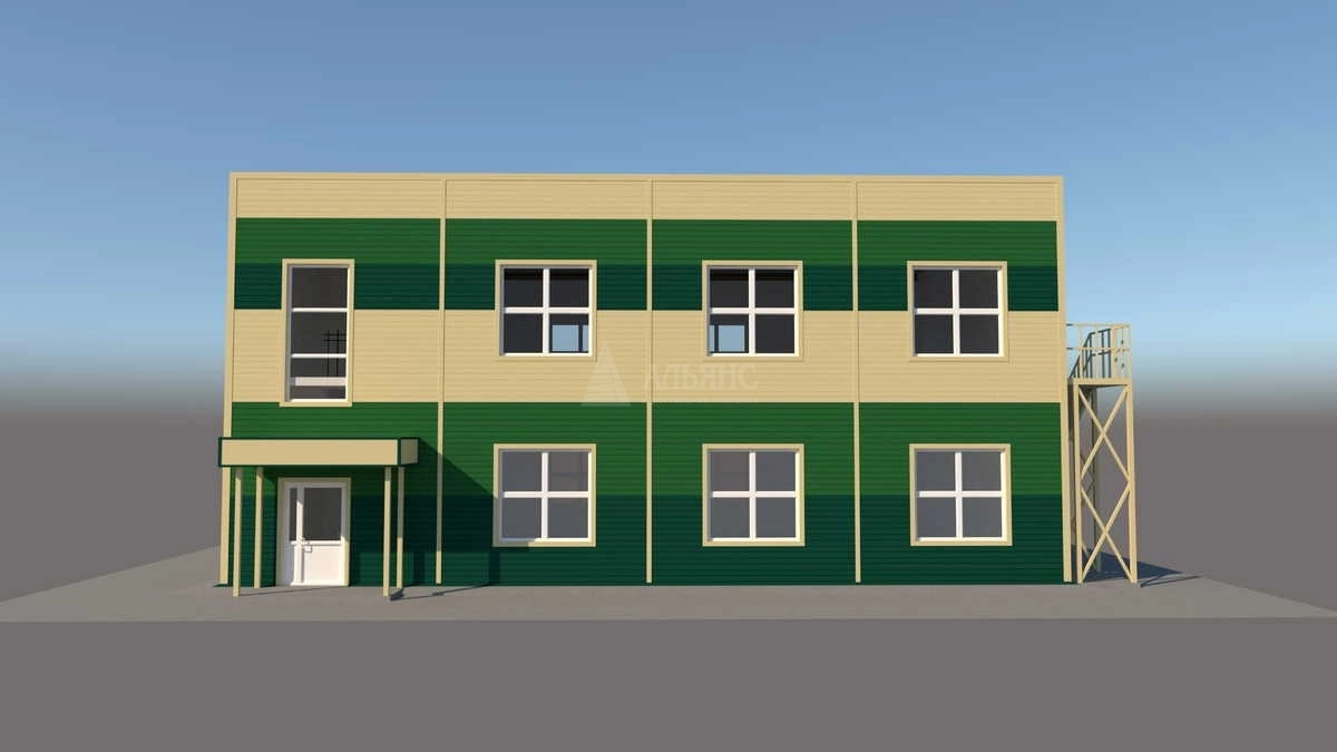 3D визуализация Офис из сэндвич-панелей - фото 6